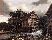 RUISDAEL, Jacob Isaackszon van Two Water Mills and an Open Sluice dfh USA oil painting reproduction
